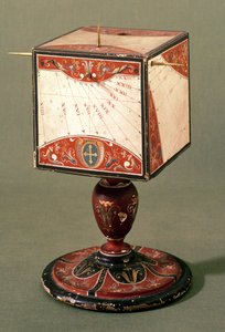 Cubical sundial showing the time in ancient Italian, Babylonian and Jewish systems of hours, Florentine